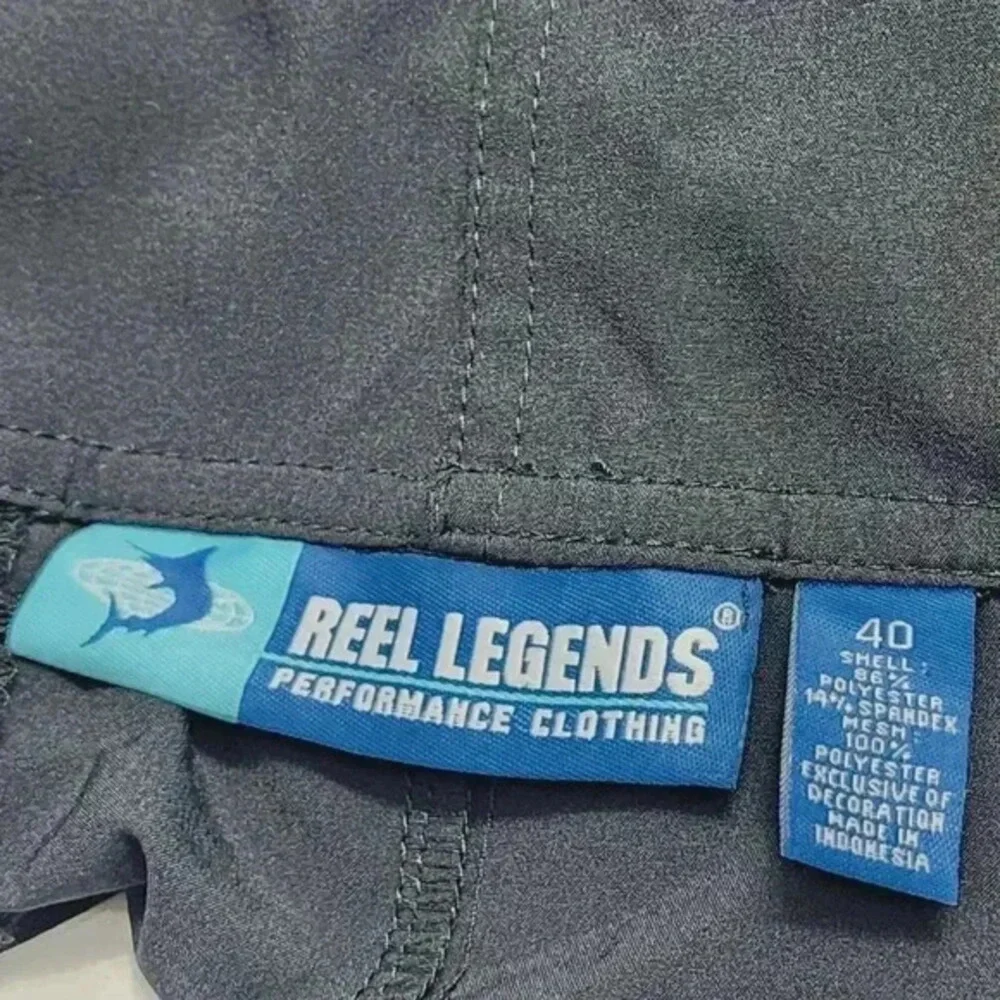 NEW Reel Legends Board Shorts‎ Men's 40x10 Black 3551C